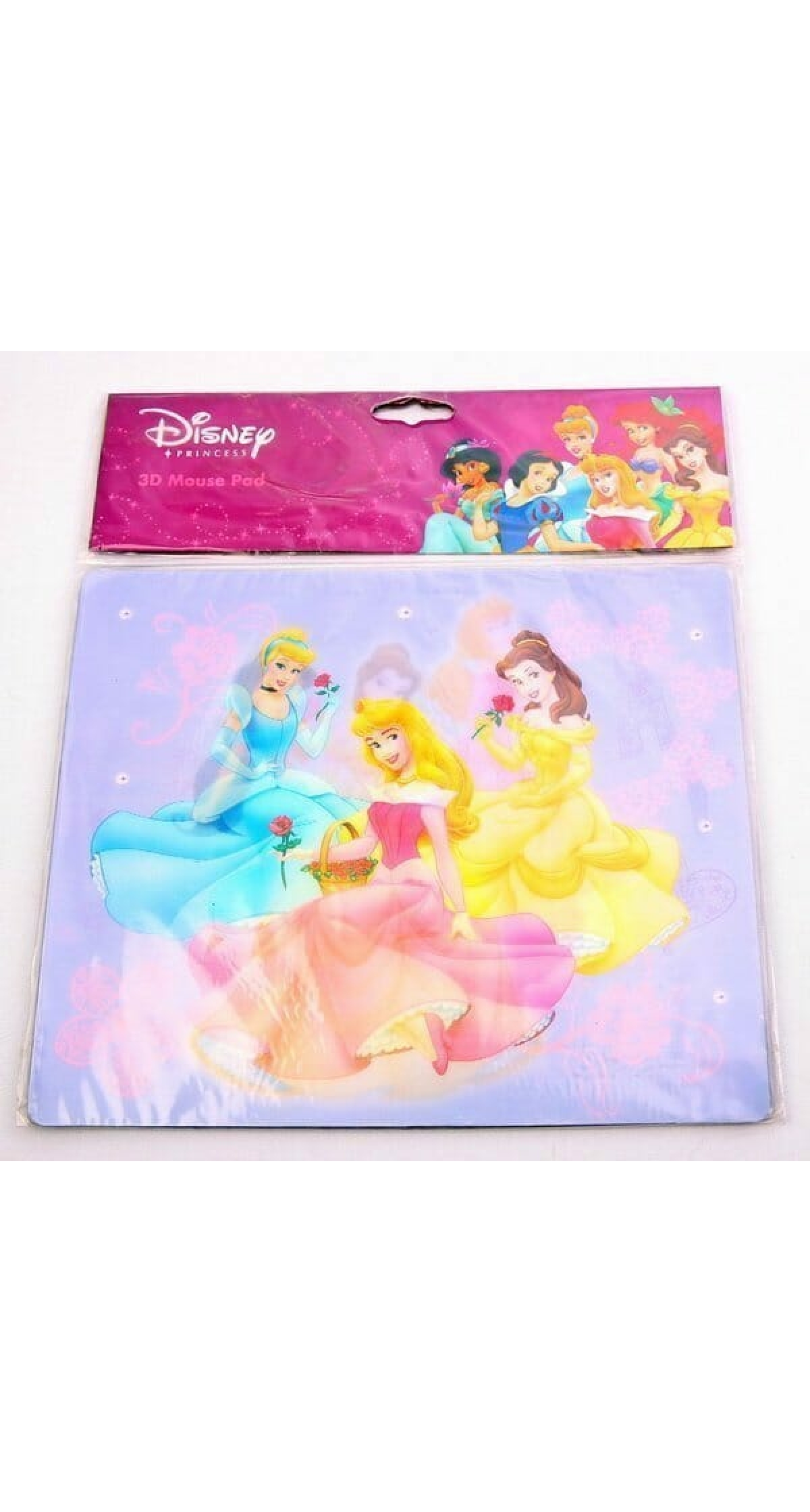 Princess 3D Mouse Pad Purple - 19.5cm x 23.5cm