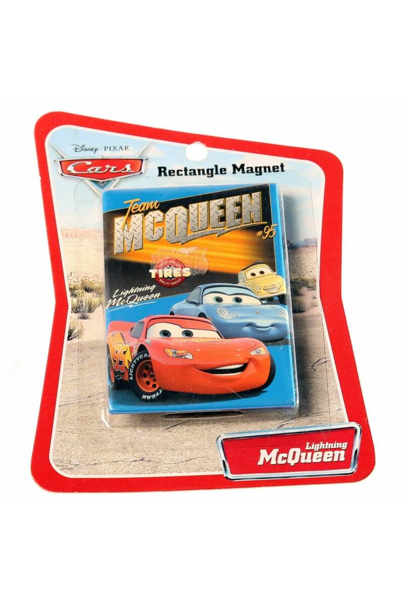 Lightning McQueen, Sally Carrera & Luigi Rectangle Magnet - 6.5cm x 9cm