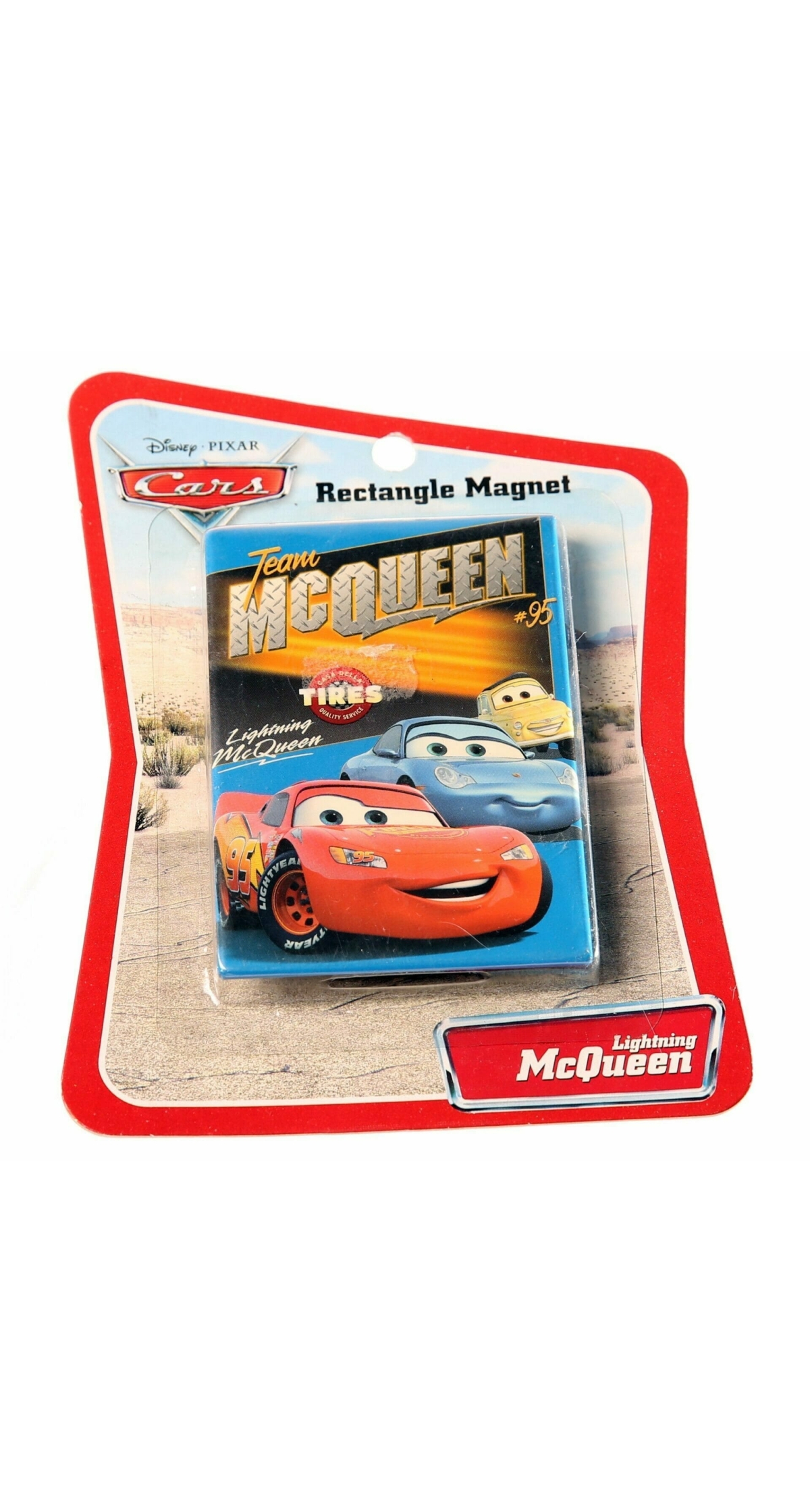 Lightning McQueen, Sally Carrera & Luigi Rectangle Magnet - 6.5cm x 9cm