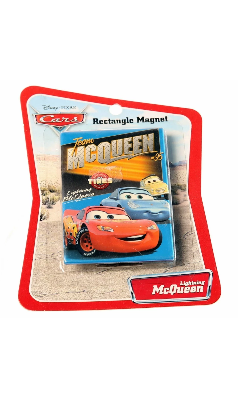 Lightning McQueen, Sally Carrera & Luigi Rectangle Magnet - 6.5cm x 9cm