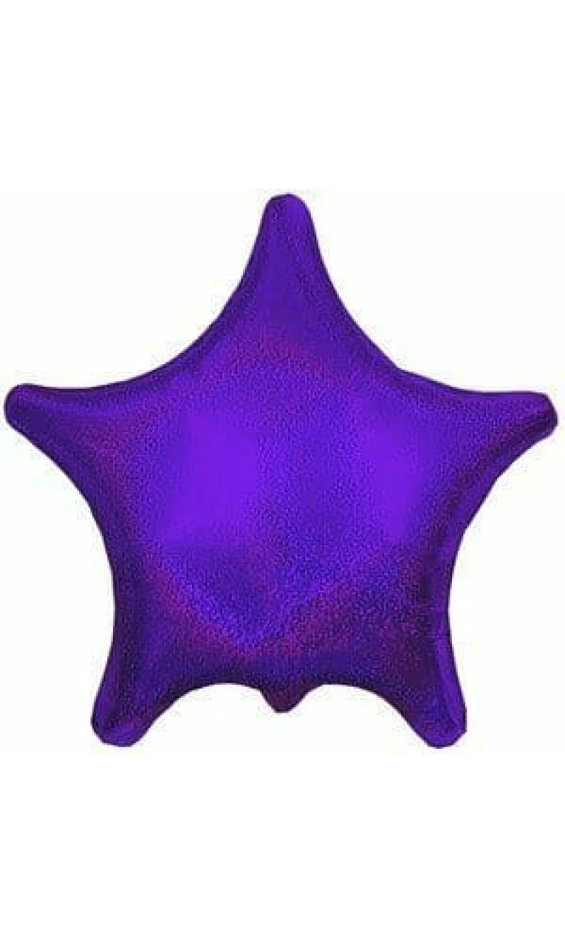 Purple Dazzler Star Foil Balloon 19"