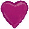 Fuchsia Dazzler Heart Foil Balloon 18"
