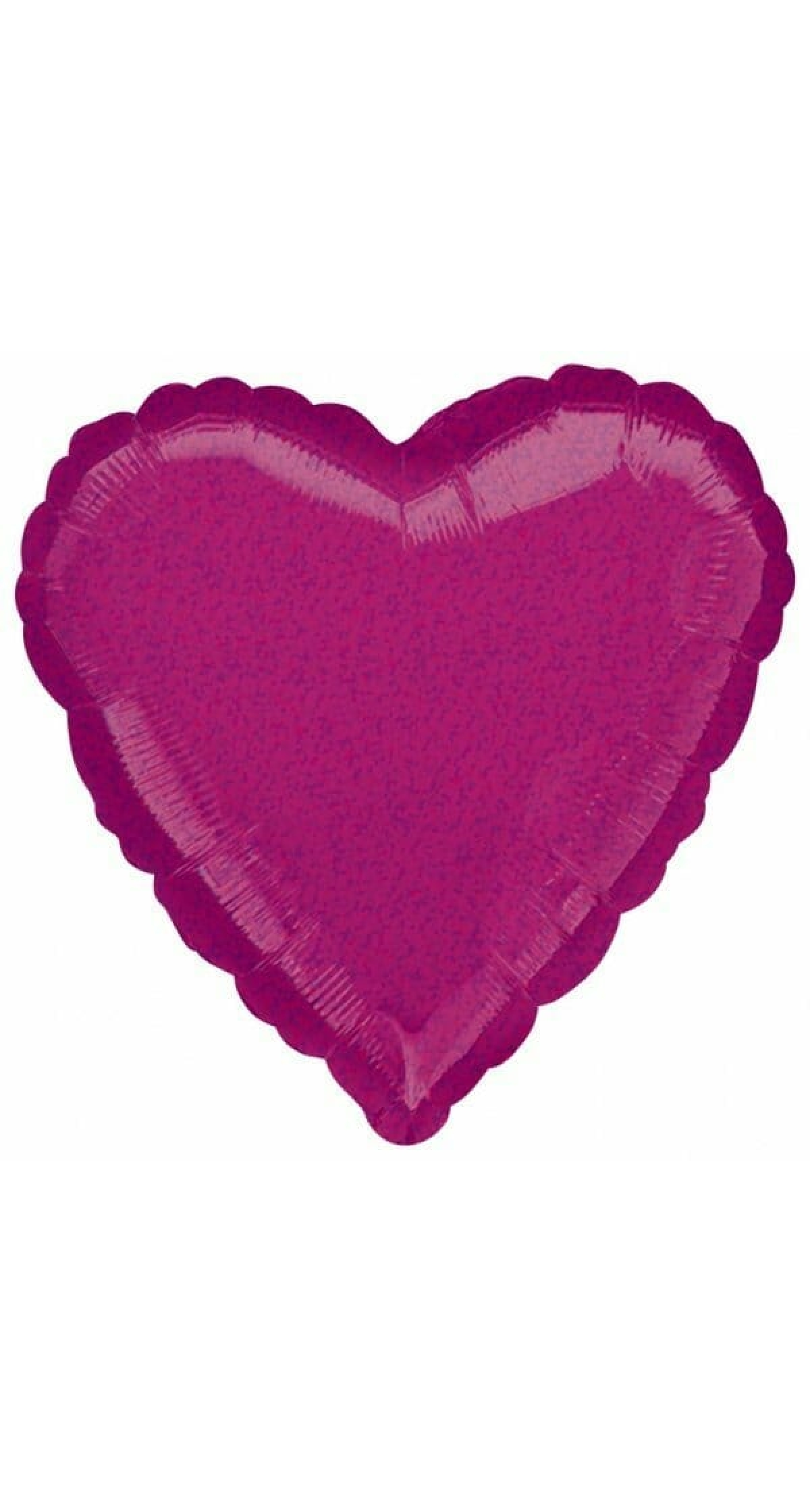 Fuchsia Dazzler Heart Foil Balloon 18"