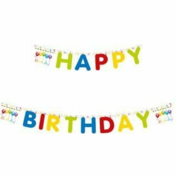 Happy Birthday Streamers Happy Birthday Die-cut  Banner