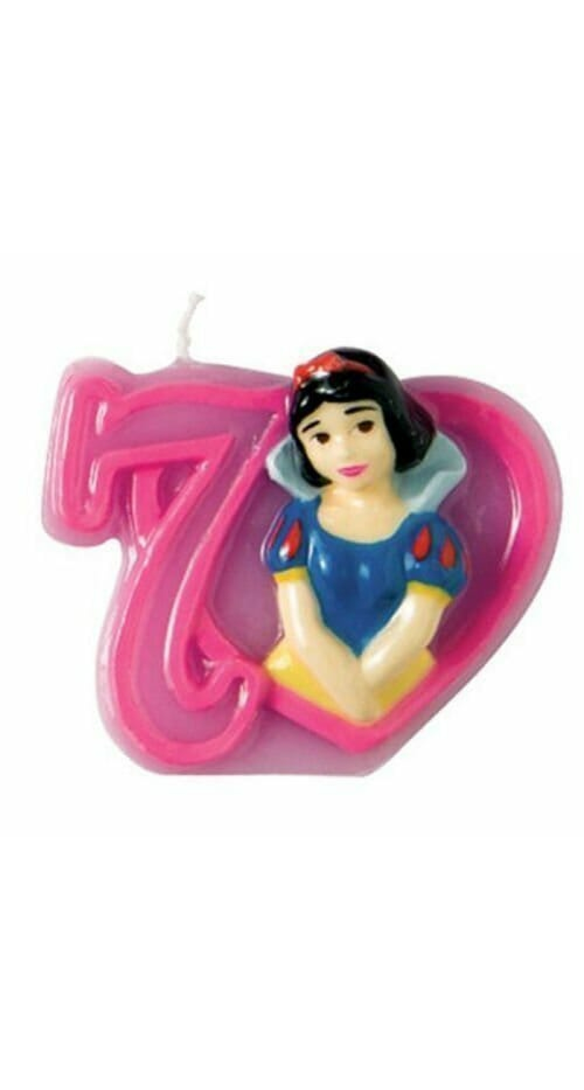 Princess Birthday Candle 7 Snow White - 6cm