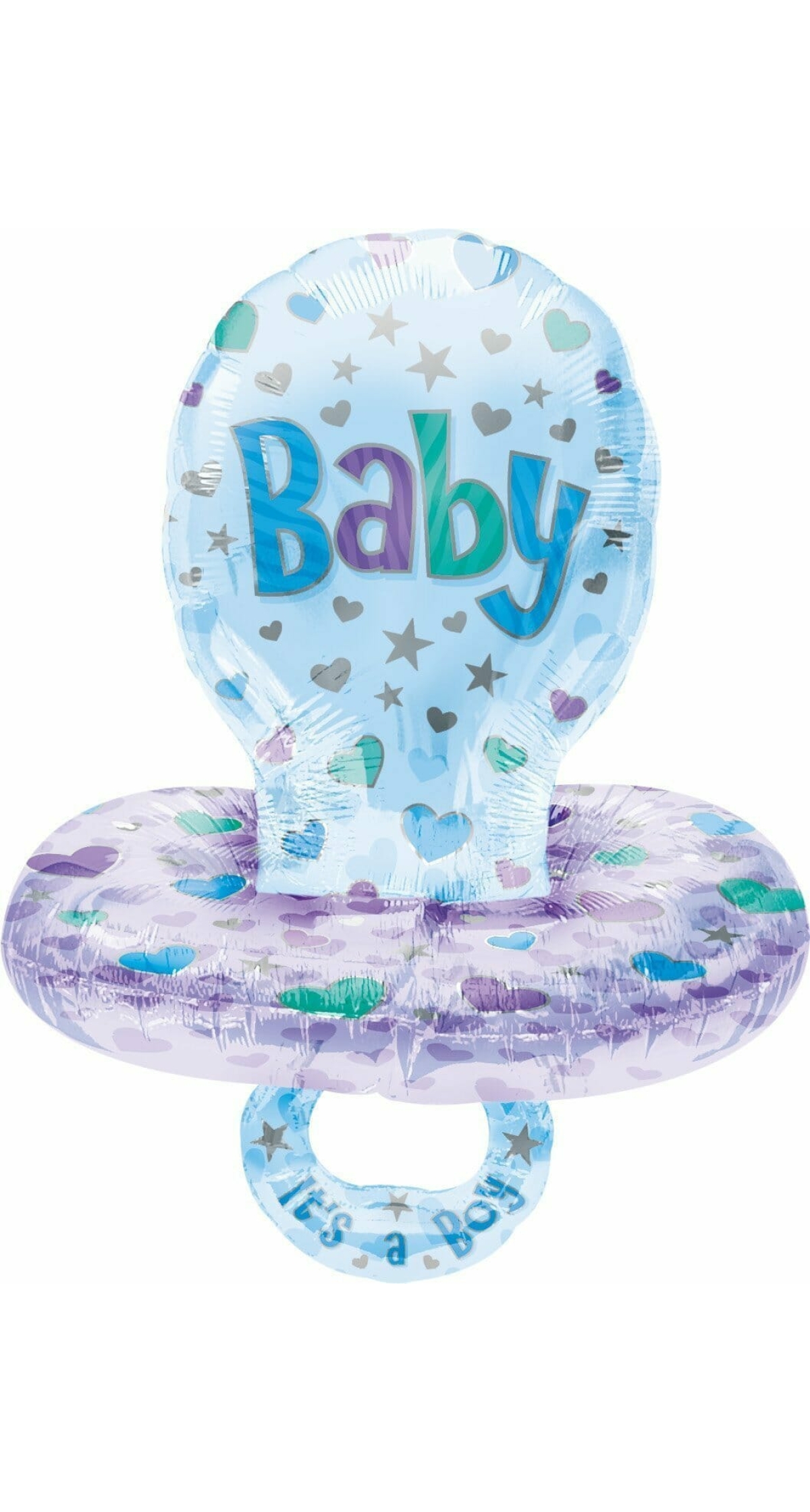 Baby Boy Dummy Multi-Ballon Foil Balloon 22" x 29" (56cmx 74cm)
