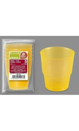 Unbreakable Orange Cup 220Cc pp - 5pk