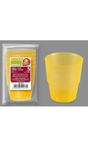 Unbreakable Orange Cup 220Cc pp - 5pk