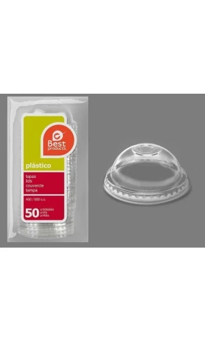 Dome Lid For 400Cc/500Cc Cups Pet - 50pk