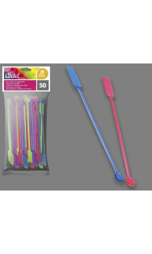 Stirrer With Handle Assorted Colors 19 cm - 50pk