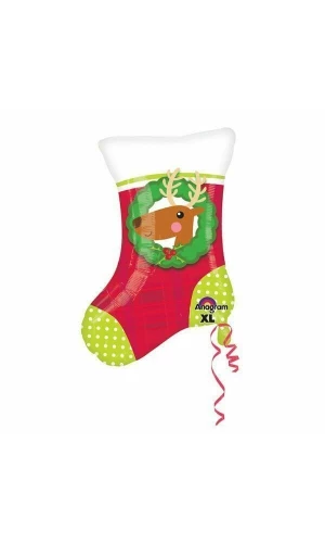 Christmas Stocking Foil Balloon 14'' x 20'' (35cm x 50cm)