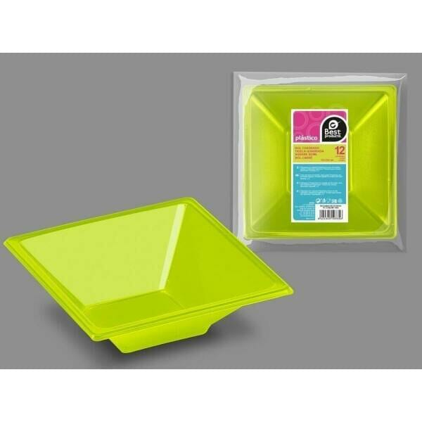 Pistachio Square Bowl 12 X 12 X 4 cm - 12pk