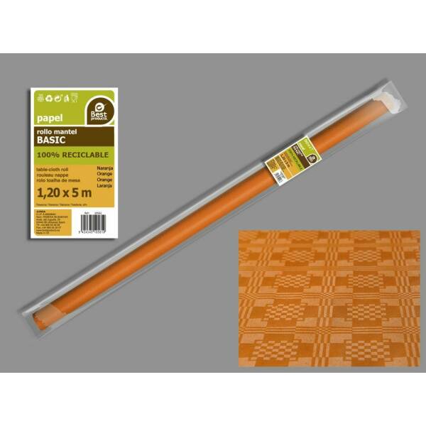 Paper Table Cover Roll 1.2m x 5m - Orange