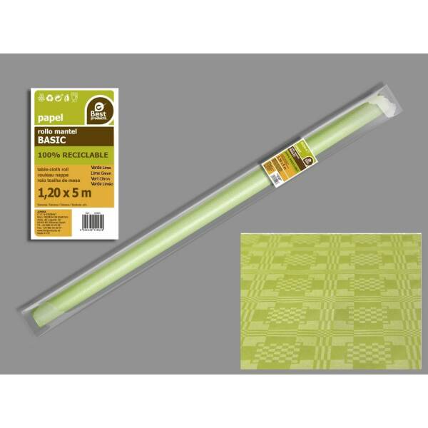Paper Table Cover Roll 1.2m x 5m - Lime Green