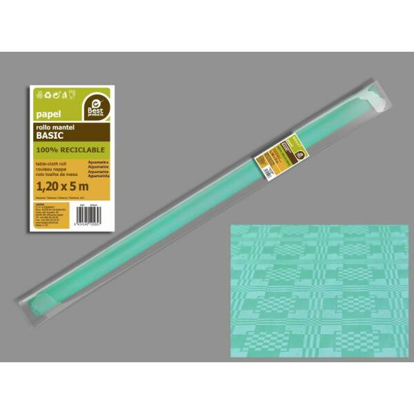 Paper Table Cover Roll 1.2m x 5m - Aquamarine