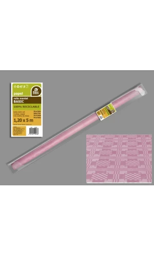 Paper Table Cover Roll 1.2m x 5m - Light Pink