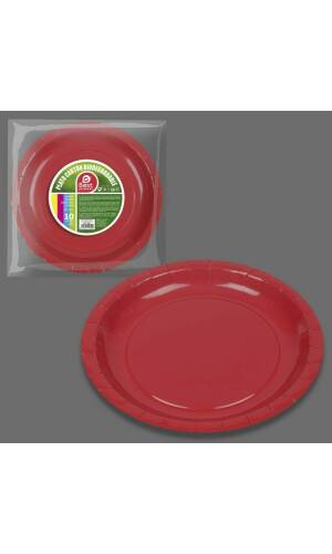 Round Paper Plate 20cm Bordeaux - 10pk