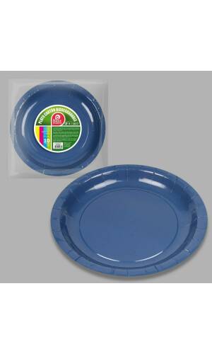 Round Paper Plate 20cm Royal Blue - 10pk
