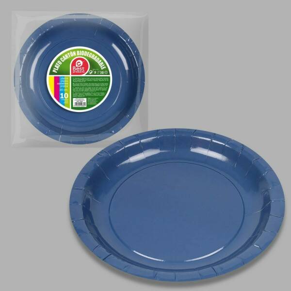 Round Paper Plate 20cm Royal Blue - 10pk