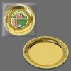 Metallic Gold Round Paper Plates 18cm - 12pk
