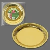 Metallic Gold Round Paper Plates 23cm - 10pk