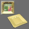 Metallic Gold Square Paper Plates 18cm - 12pk