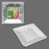 Metallic Silver Square Paper Plate 18cm - 12pk