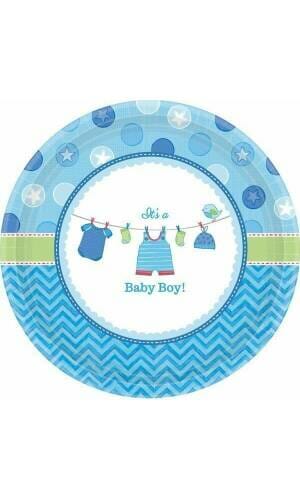 It's A Boy Baby Shower With Love Letter Paper Plates 26.7cm - 8pk