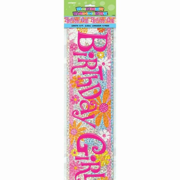 Birthday Girl Prism Banner - 12 ft