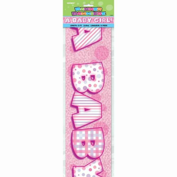A Baby Girl Prism Banner - 12 ft