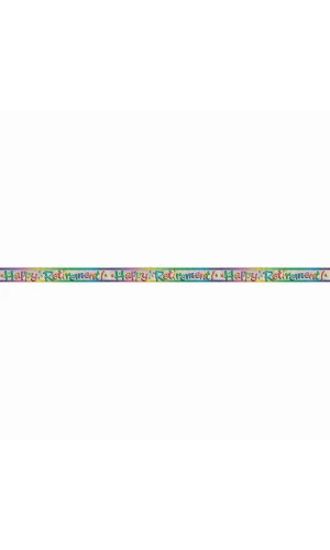 Happy Retirement Prism Banner - 12 ft