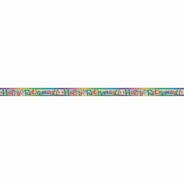 Happy Retirement Prism Banner - 12 ft