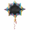 Multi-Stripe Personalised SuperShape Foil Balloon - 35'' x 29'' (88cm x 73cm)