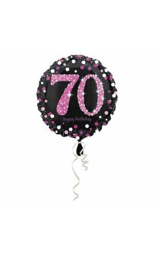 18 inch Birthday Streamers 70th Foil Balloon