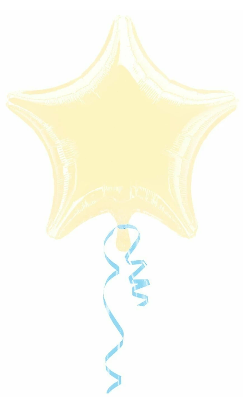 Metallic Pearl Ivory Star Foil Balloon 18''