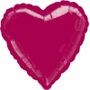 Burgundy Heart Foil Balloon 18''