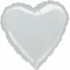 Metallic Silver Jumbo Heart Foil Balloon 32'' (81cm)