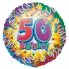 Birthday Explosion 50th Prismatic 18'' Foil Balloon (45cm)