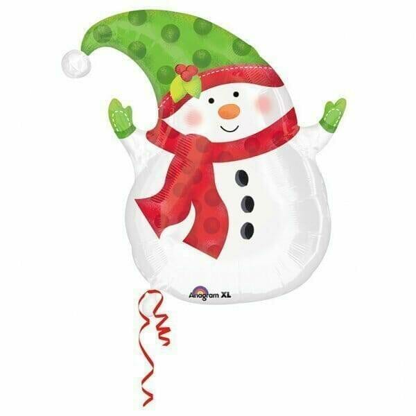 Winter Snowman Foil Balloon 20'' x 23'' (51cm x 58cm)