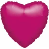 Metallic Fuchsia Heart Foil Balloon 18''