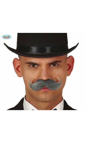 Grey English Mustache