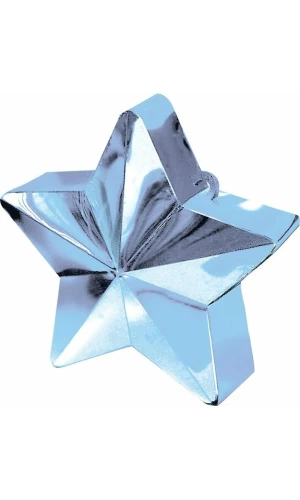 Light Blue Star Balloon Weight 170g - 10cm