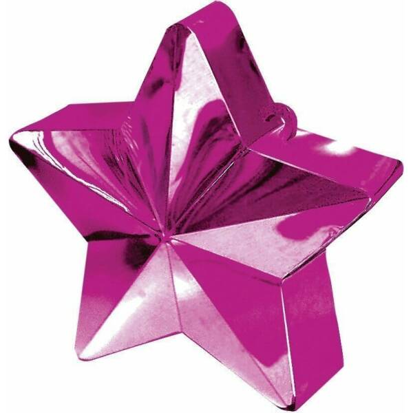 Magenta Star Balloon Weight 170g - 10cm