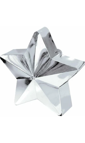 Silver Star Balloon Weight 170g - 10cm