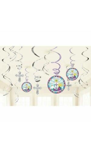 Primera (First) Communion Decoration Swirld - 12pk