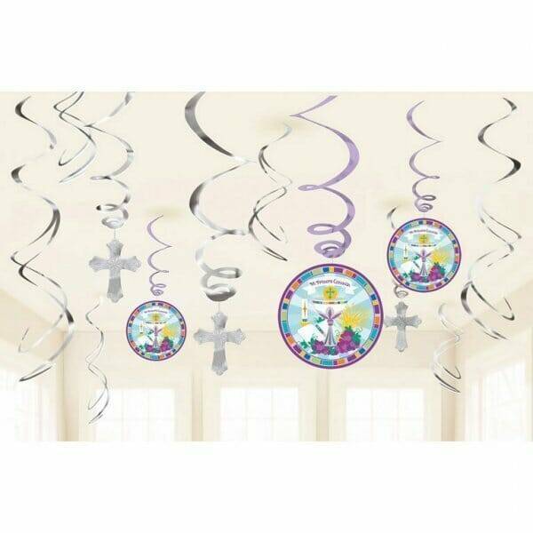 Primera (First) Communion Decoration Swirld - 12pk