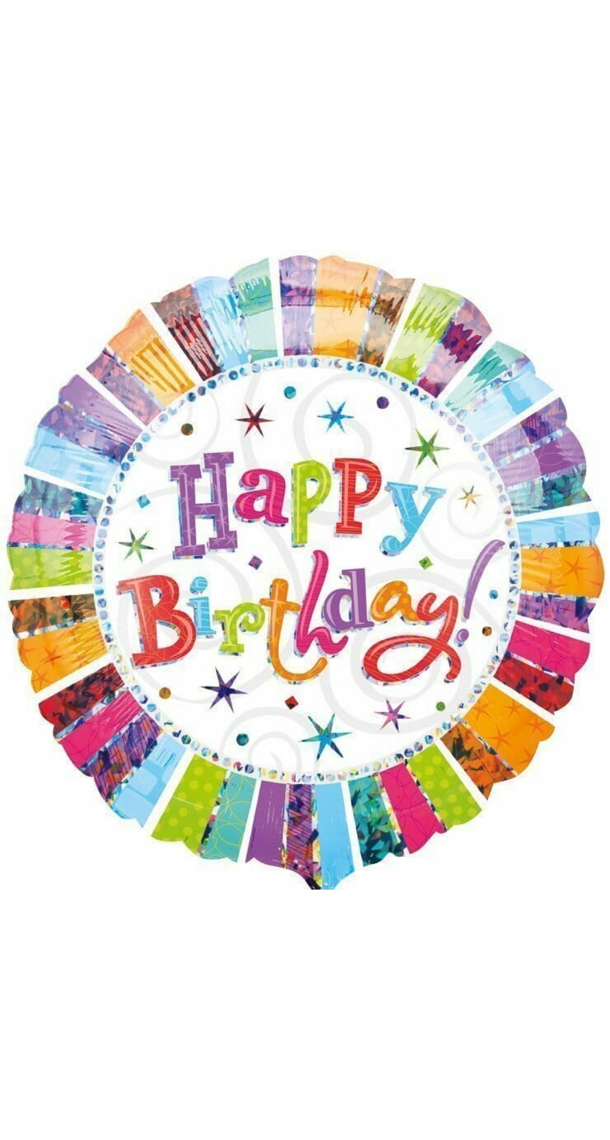 Happy Birthday Radiant Jumbo Foil Balloon - 32'' (81cm)