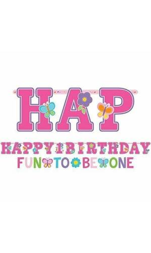 Sweet 1st Birthday Girl Jumbo Letter Banner Kit - 3m