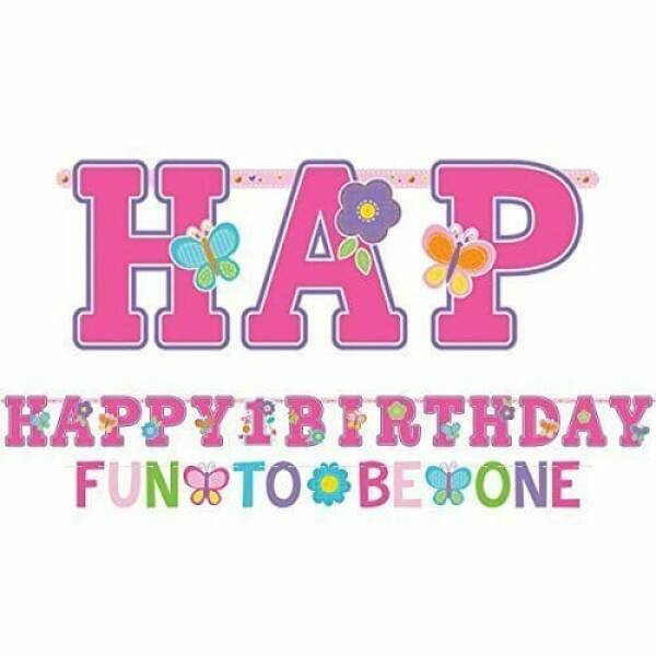 Sweet 1st Birthday Girl Jumbo Letter Banner Kit - 3m