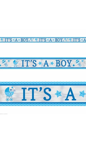 Baby Shower 'It's a Boy' Foil Banner - 7.6m